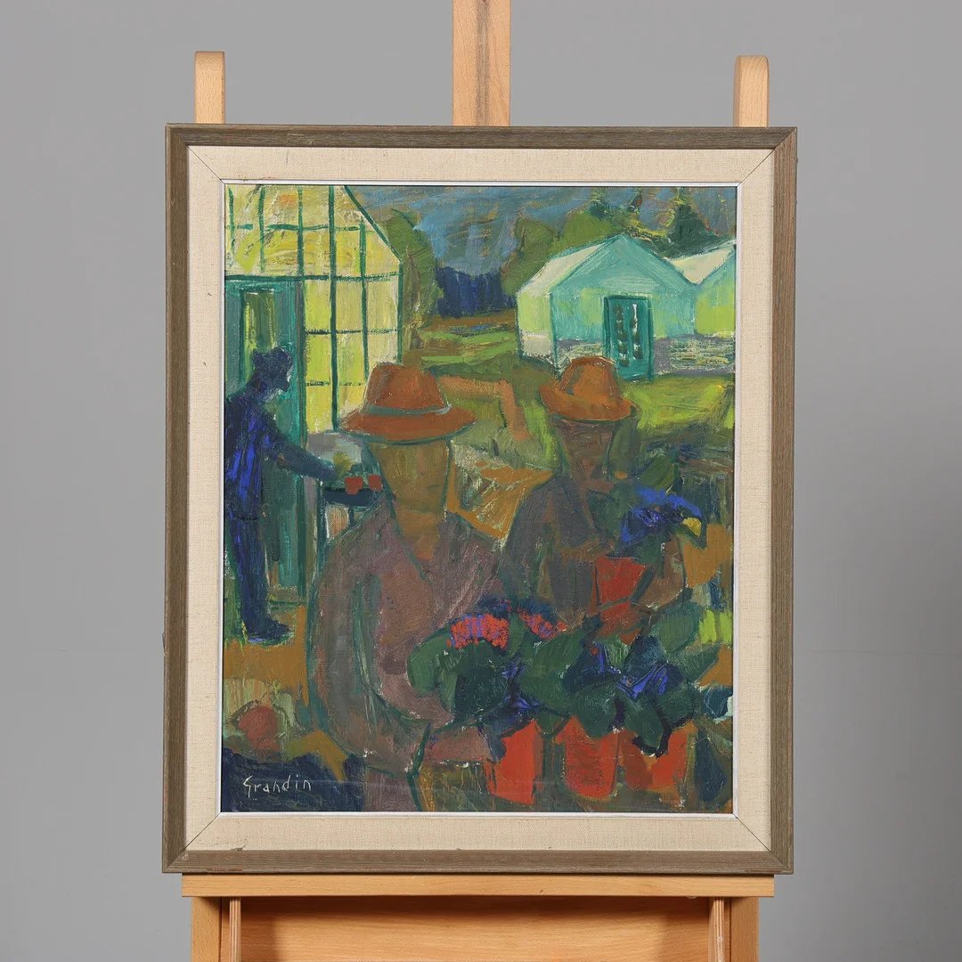 SVÄN GRANDIN. OLJA PÅ PANNÅ, signerad. — Paintings — Borås Auktionshall