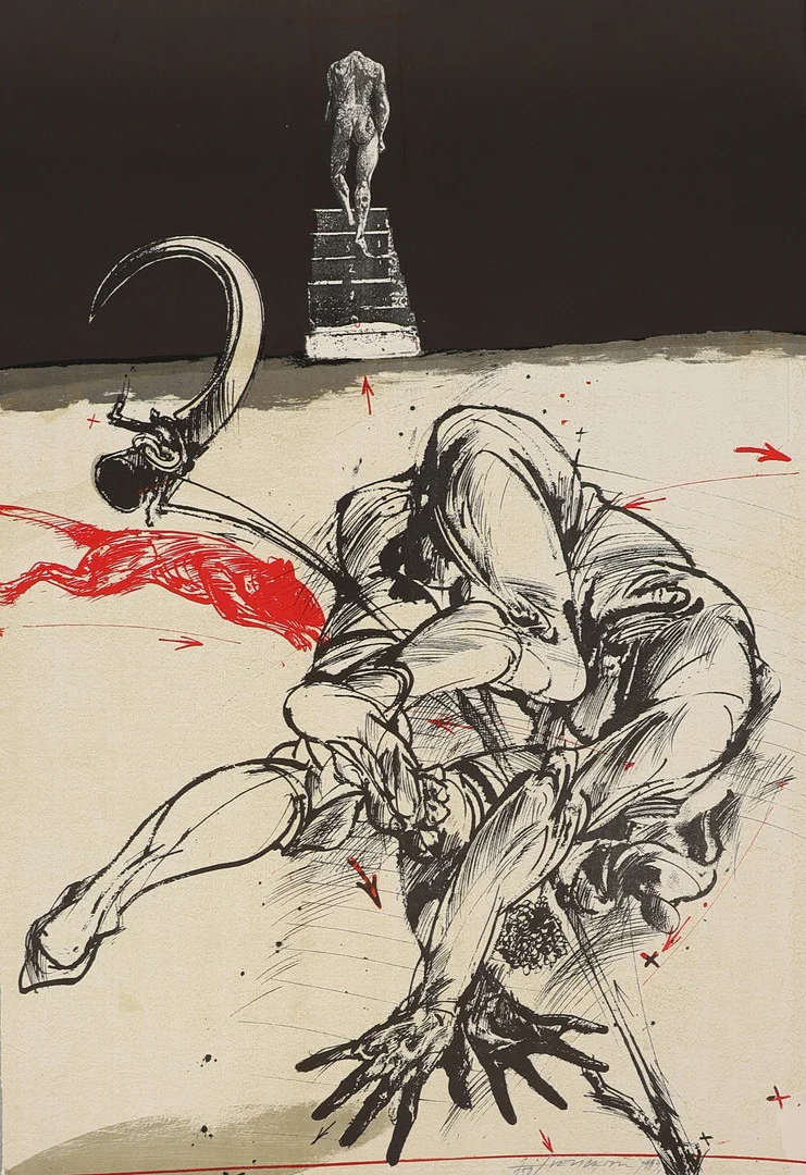 VLADIMIR VELICKOVIC. "Album no 6", färglitografi, signerad, daterad 1993 och numrerad 1/150. — Engravings & Prints — Crafoord Auktioner Malmö