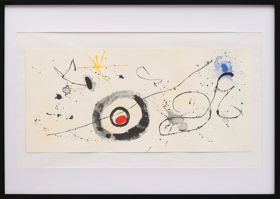 JOAN MIRÓ. Originallitografi ur Derrière le Miroir nr 139-140, 1963. — Engravings & Prints — Crafoord Auktioner Malmö