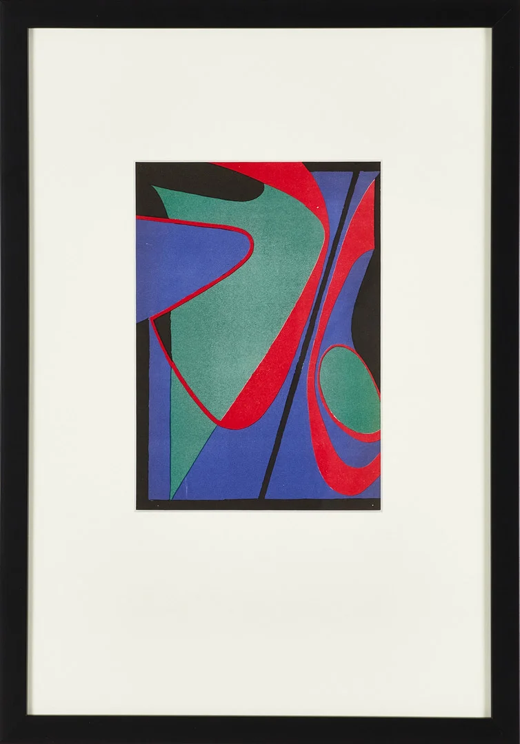 SAM VANNI (Finland, 1908-1992), efter, Komposition, 1956, färgtryck. — Engravings & Prints — Crafoord Auktioner Stockholm