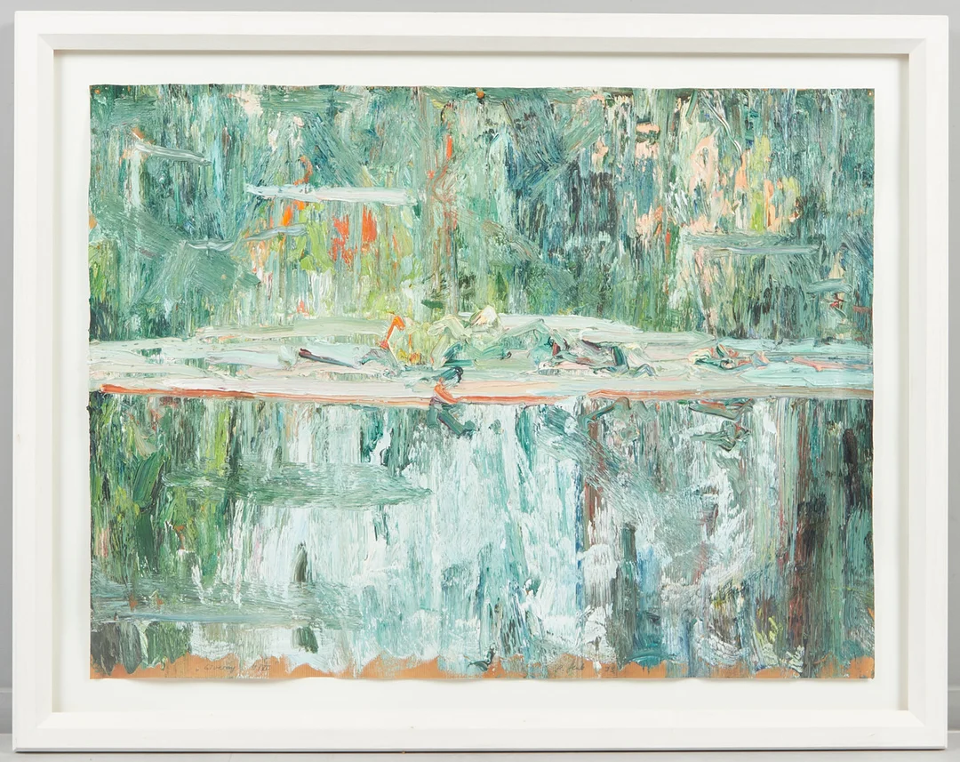 RALPH FLECK (1951-2026). 'Giverny 9/VI', Öl auf Papier, 1993, signiert. — Paintings — Stockholms Auktionsverk Köln