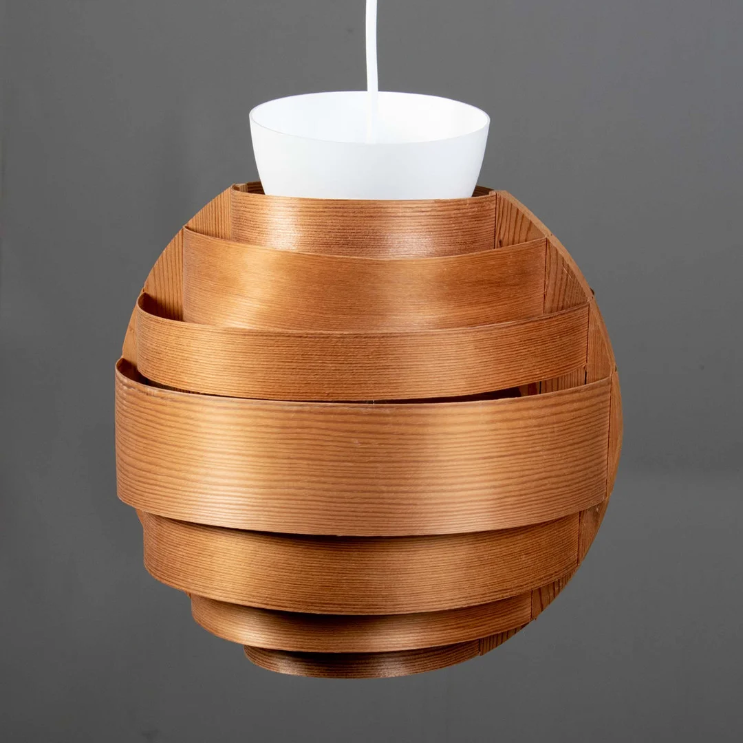 HANS-AGNE JAKOBSSON. Spånlampa "Elysett", Markaryd, 1960/70-tal. — Ceiling lights — Laholms Auktionskammare