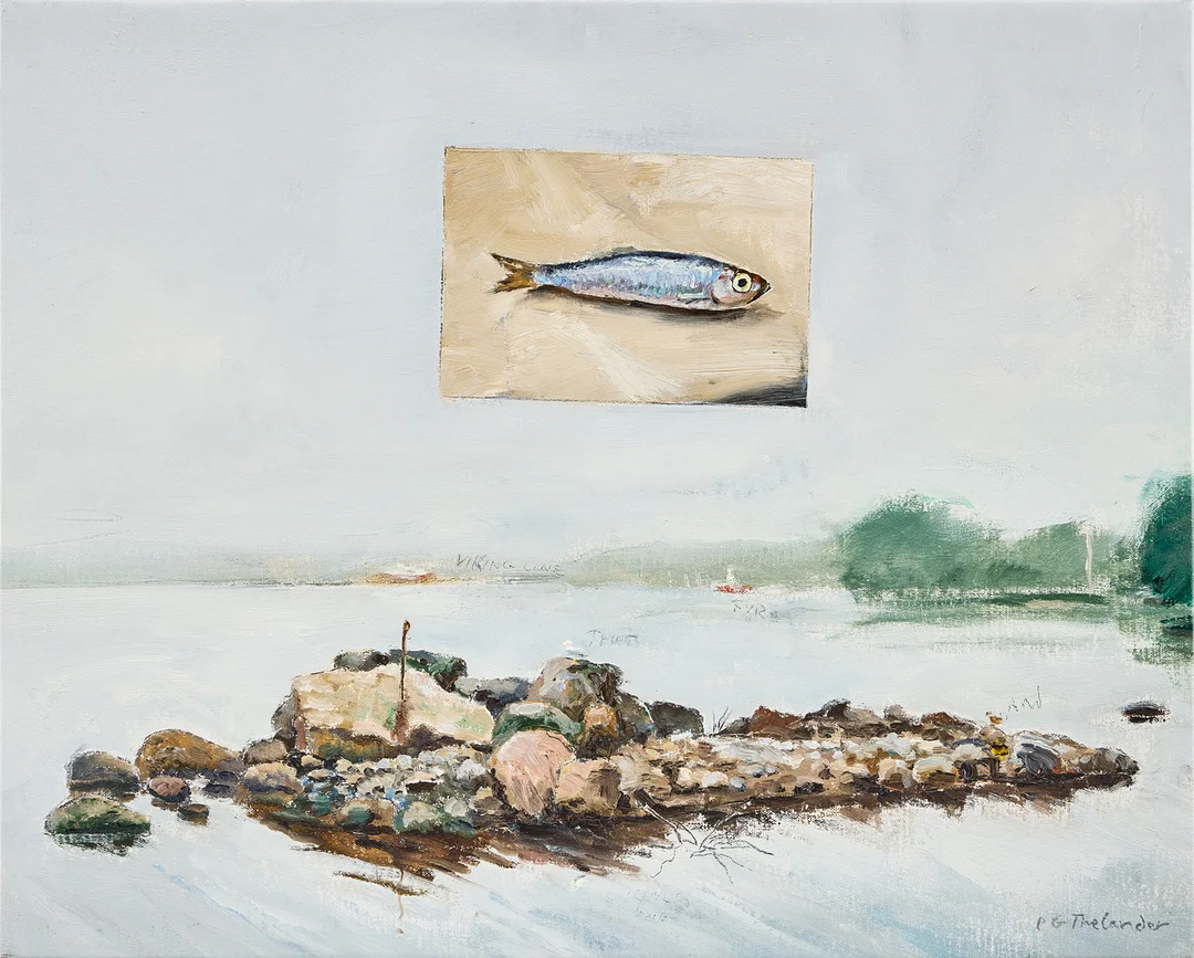 PG THELANDER. "Utsikt - fisk". — Paintings — Stockholms Auktionsverk Fine Art