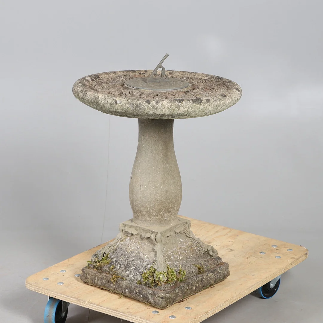 COMPOSITE STONE SUNDIAL. — Garden Sculptures & Urns — Lawrences Auctioneers