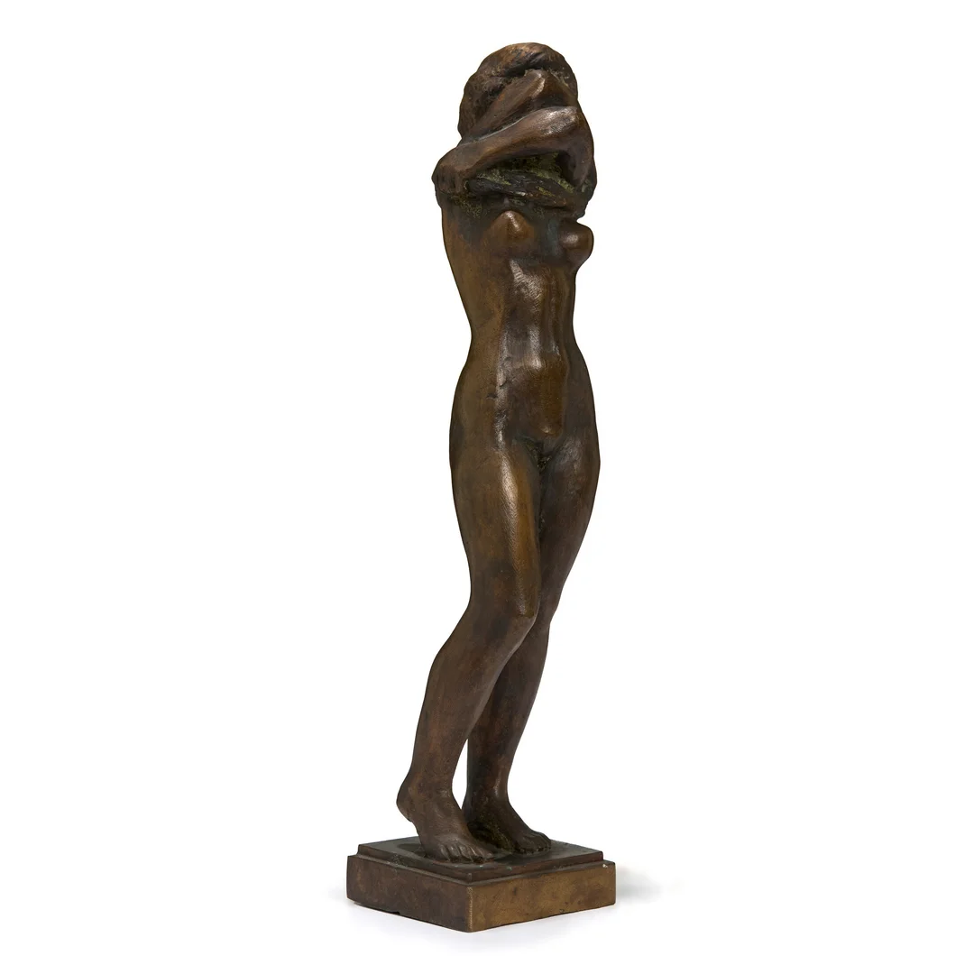 Durban, Arne — Kvinne kler av seg — Kunst/Skulptur — Blomqvist