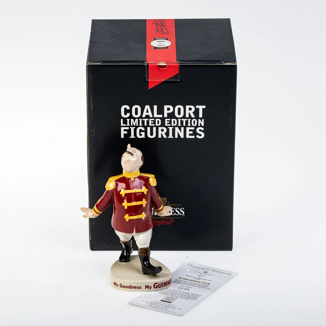 COALPORT GUINNESS RINGMASTER FIGURINE. — Advertising & Signs — Griffin’s Auctioneers