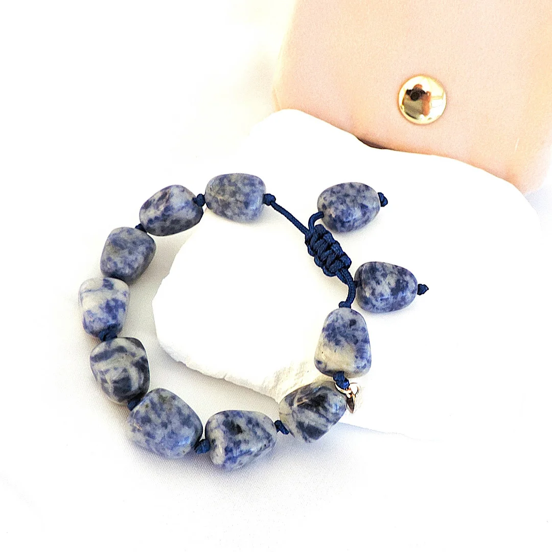 LOLA ROSE LONDON BLUE & WHITE AGATE BRACELET. — Bracelets — Chalkwell Auctions