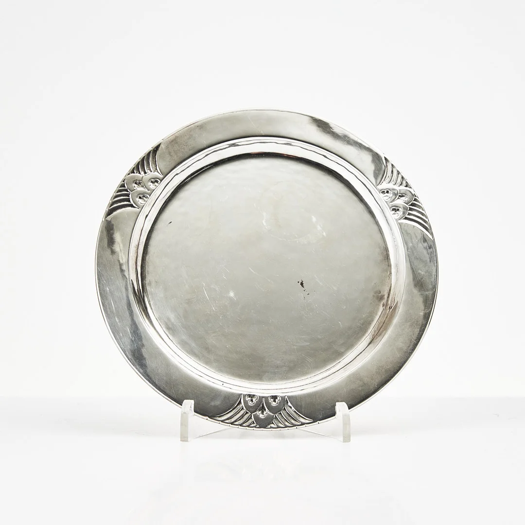 GEORG JENSEN. Fat, litet, sterlingsilver, Danmark 1933-1944. Design nr 572 C. — Other metals — Stockholms Auktionsverk Magasin 5