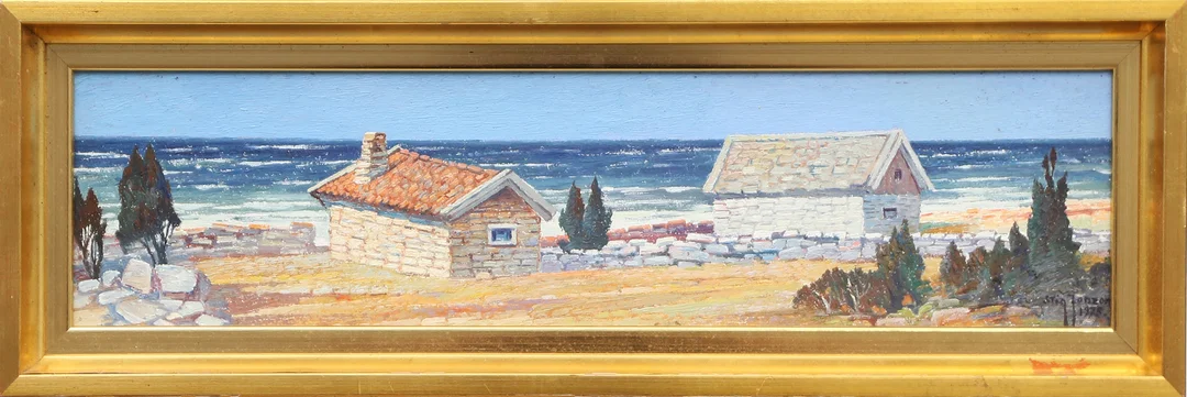 STIG JONZON. OLJA, på pannå, signerad, 1975. — Paintings — Kalmar Auktionsverk