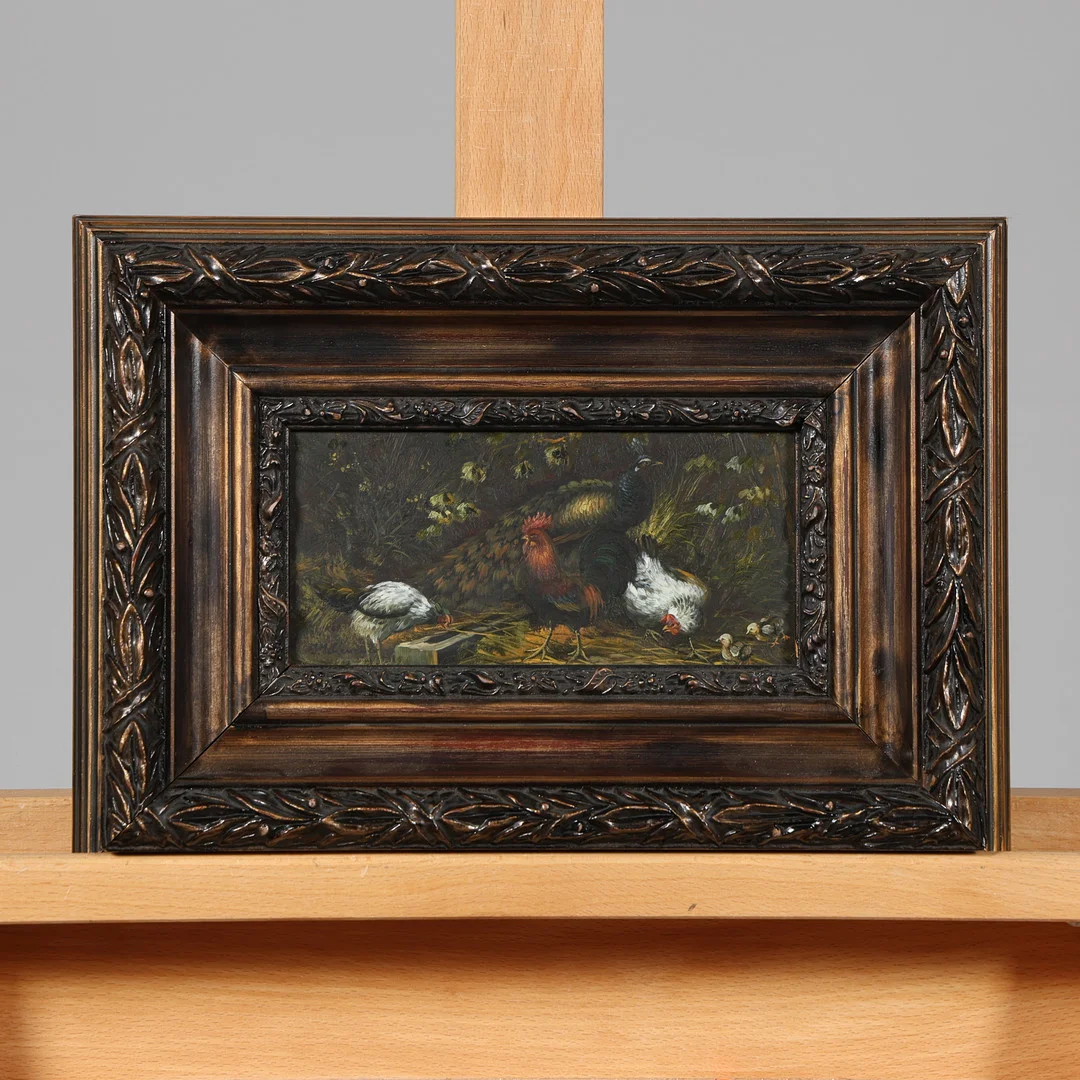 JULIUS SCHEUERER. OLJA PÅ PANNÅ, signerad J. Scheuerer. — Paintings — Borås Auktionshall