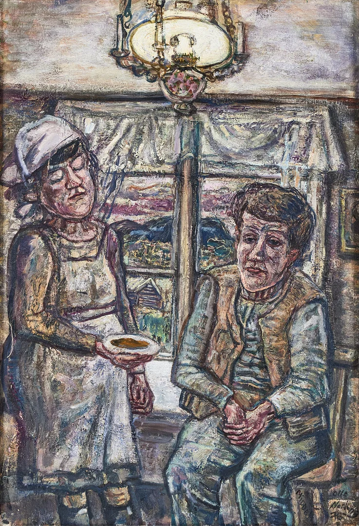 OLLE NORDBERG (1905-1986). "Middag", olja på duk. — Paintings — Stockholms Auktionsverk Magasin 5
