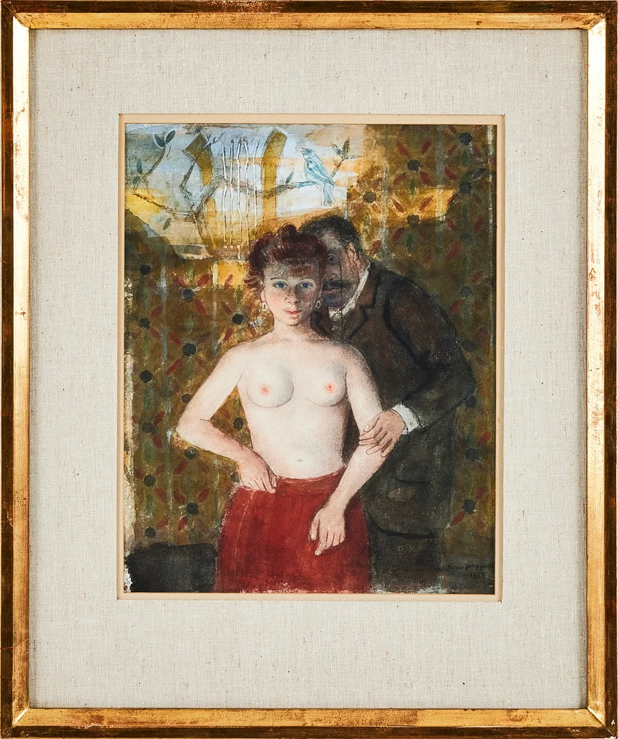 BIRGER LJUNGQUIST. "En kärleksvisa" akvarell, signerad och daterad 1957. — Paintings — Stockholms Auktionsverk Magasin 5