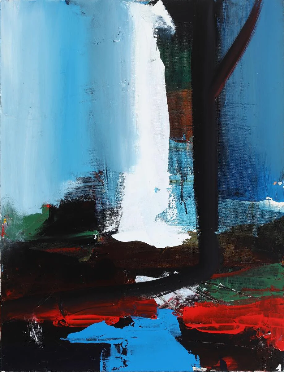 Sergei Sviatchenko: “We Colour 7”. Signed on the reverse Sergei Sviatchenko with title. Oil on canvas. 80×60 cm. Unframed. — Modern Paintings/Modern art — Bruun Rasmussen