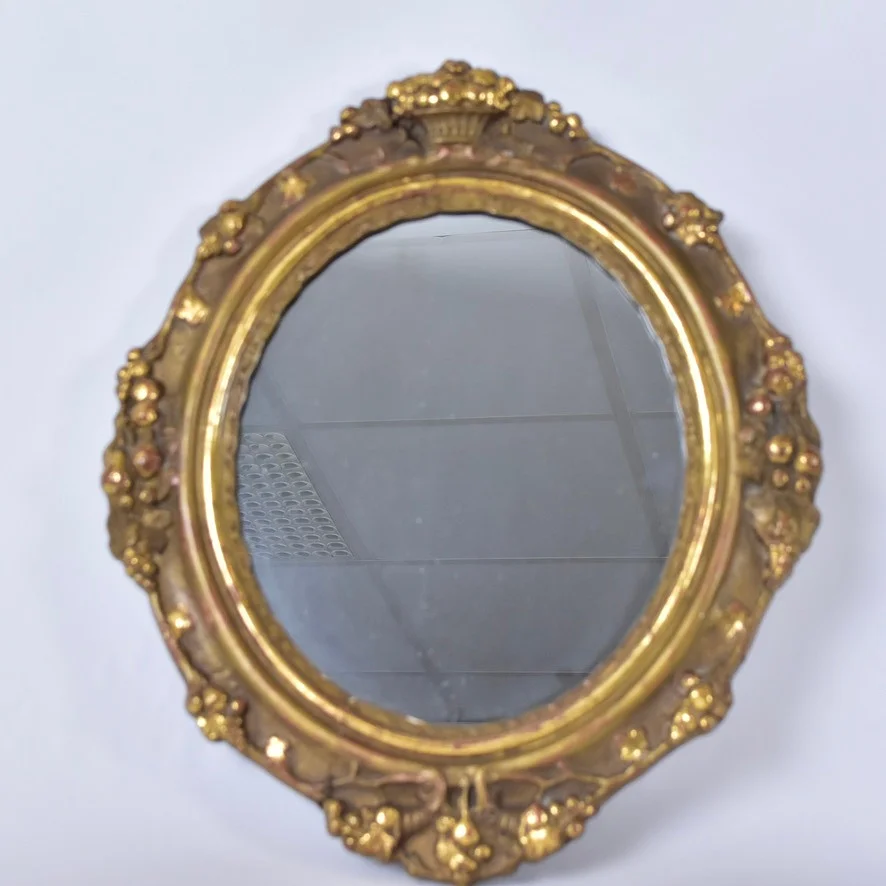 VÄGGSPEGEL, bronserat trä och stuck. — Mirrors — Halmstads Auktionskammare