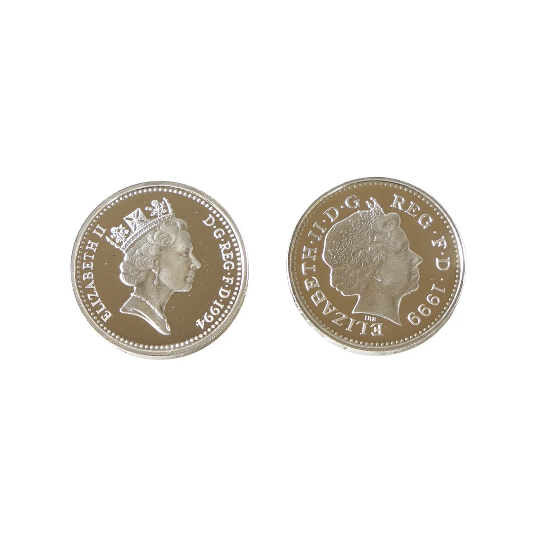 TWO ROYAL MINT UNITED KINGDOM SILVER PROOF ONE POUND COINS (2). — Coins & Banknotes — Bishop & Miller