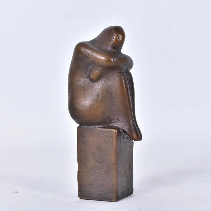 LISA LARSON. skulptur, brons, Meditation. — Sculptures & Bronzes — Halmstads Auktionskammare