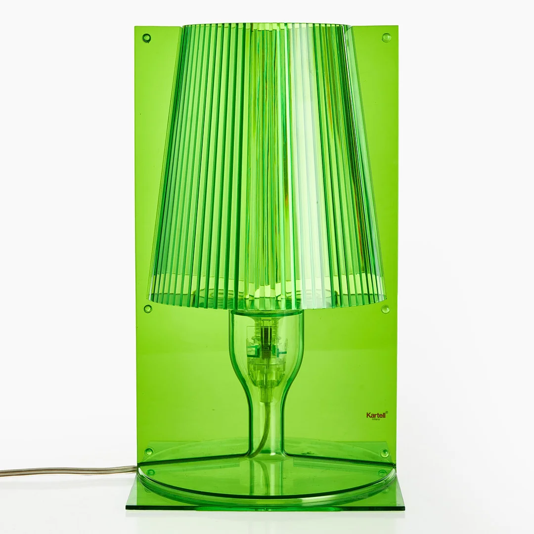 FERRUCCIO LAVIANI. “Take”, Bordslampa, för Kartell, Samtida tillverkning, Grön polykarbonat. — Table Lamps — Crafoord Auktioner Stockholm