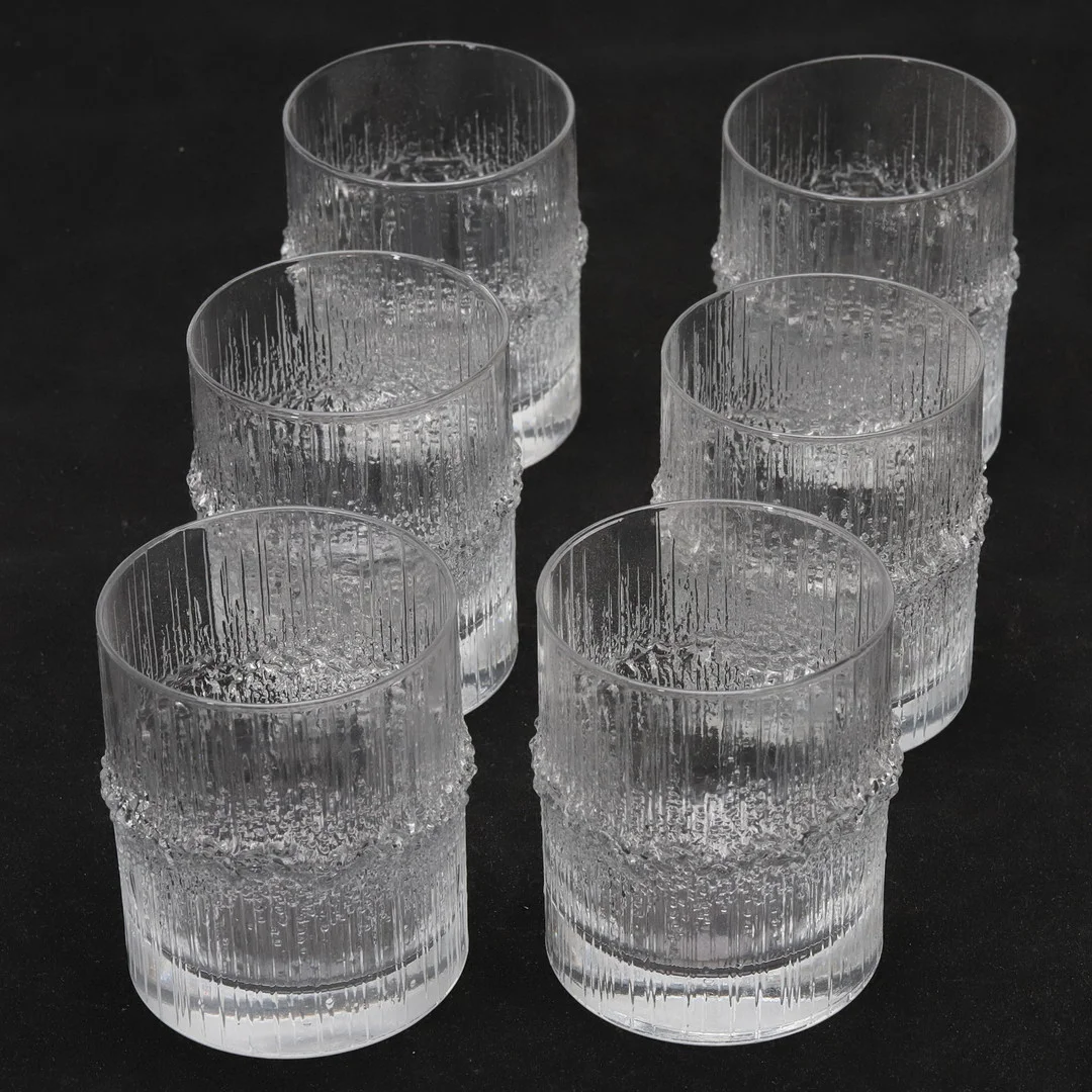 TAPIO WIRKKALA, 6 st. "Niva", Iittala, Finland. — Utility glass — Örebro Stadsauktioner