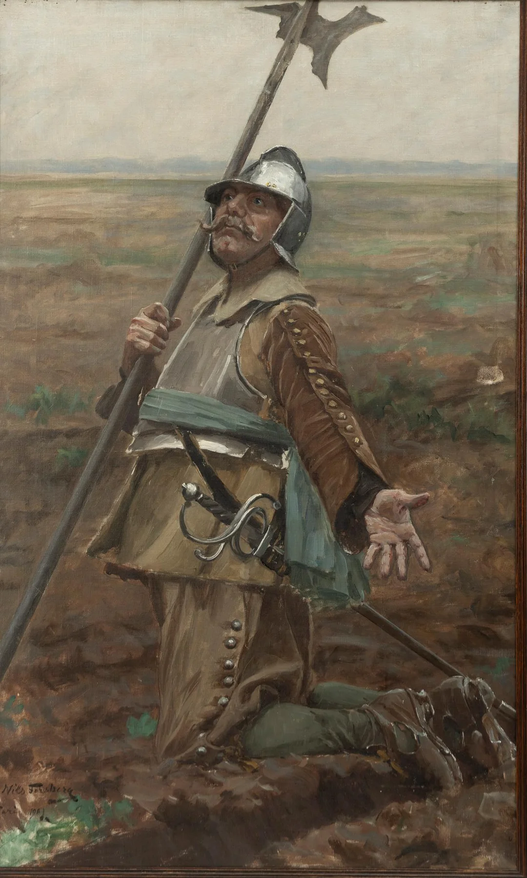 Nils Forsberg, Studie till Gustav II Adolf före slaget vid Lützen. — Konst/Klassisk svensk konst — Bukowskis