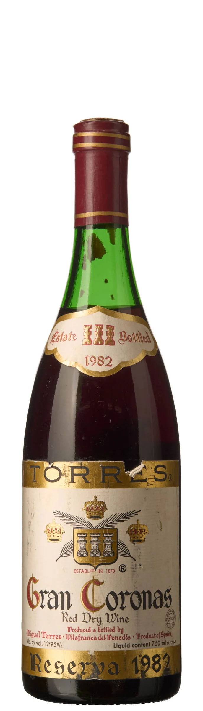 1 x Penedes Reserva Gran Coronas 1982, Torres — 1 x Penedes Reserva Gran Coronas 1982, Torres — Vin/Vin — Blomqvist