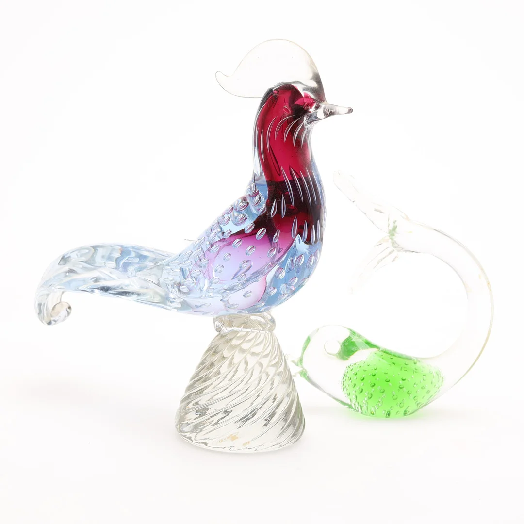 FIGURINER 2 st glas. — Art glass — Höörs Auktionshall