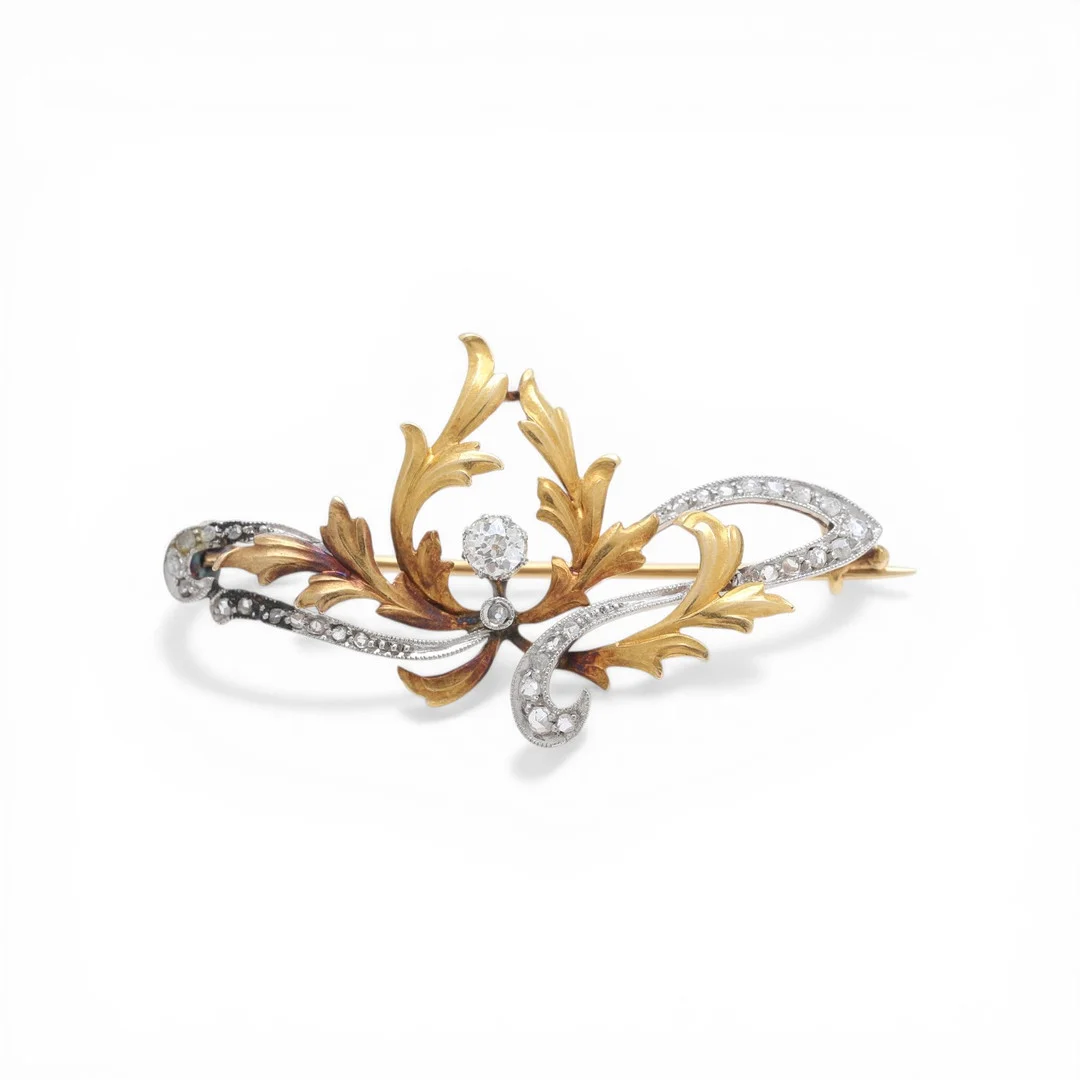 Modernist diamonds brooch, early 20th Century. — Brooches & Pendants — Balclis