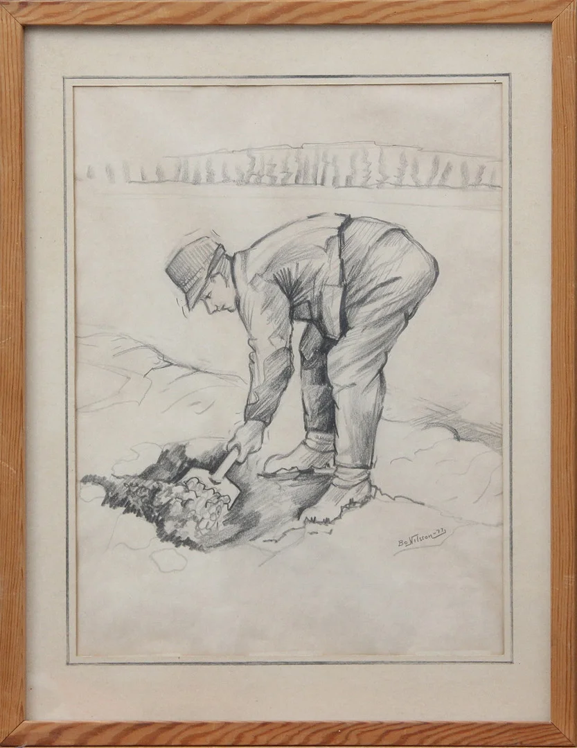 BO NILSSON. TECKNING, blyerts, signerad 1977. — Drawings — Kalmar Auktionsverk