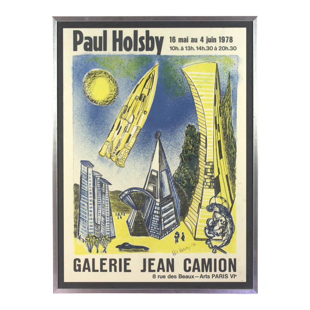 PAUL HOLSBY. Utställningsaffisch, signerad, Paris 1978. — Other — Höganäs Auktionsverk