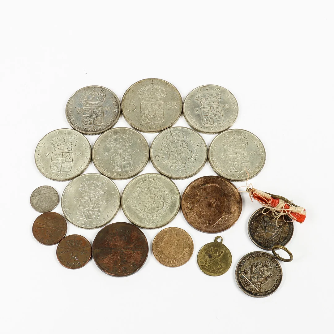 MYNT med mera. — Coins & Banknotes — Karlstad Hammarö Auktionsverk