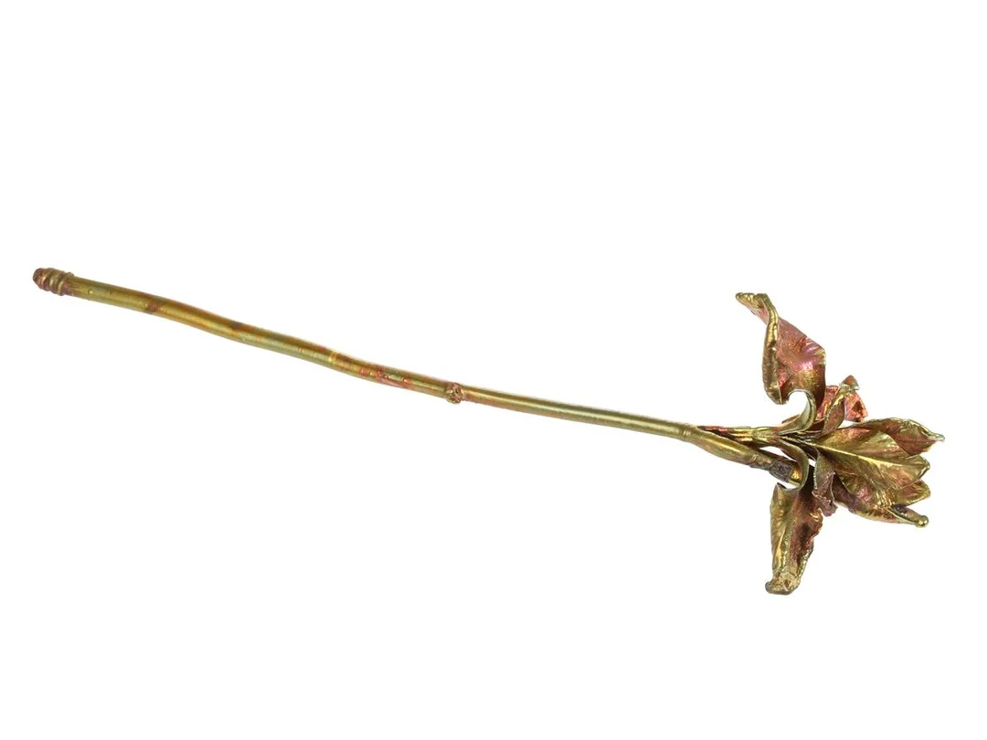 DEKORATION, koppar, ArtByKobber, vakuumgjuten blomma, längd 33,5 cm, vikt 109 g. — Kuriosa/Koppar — Kaplans