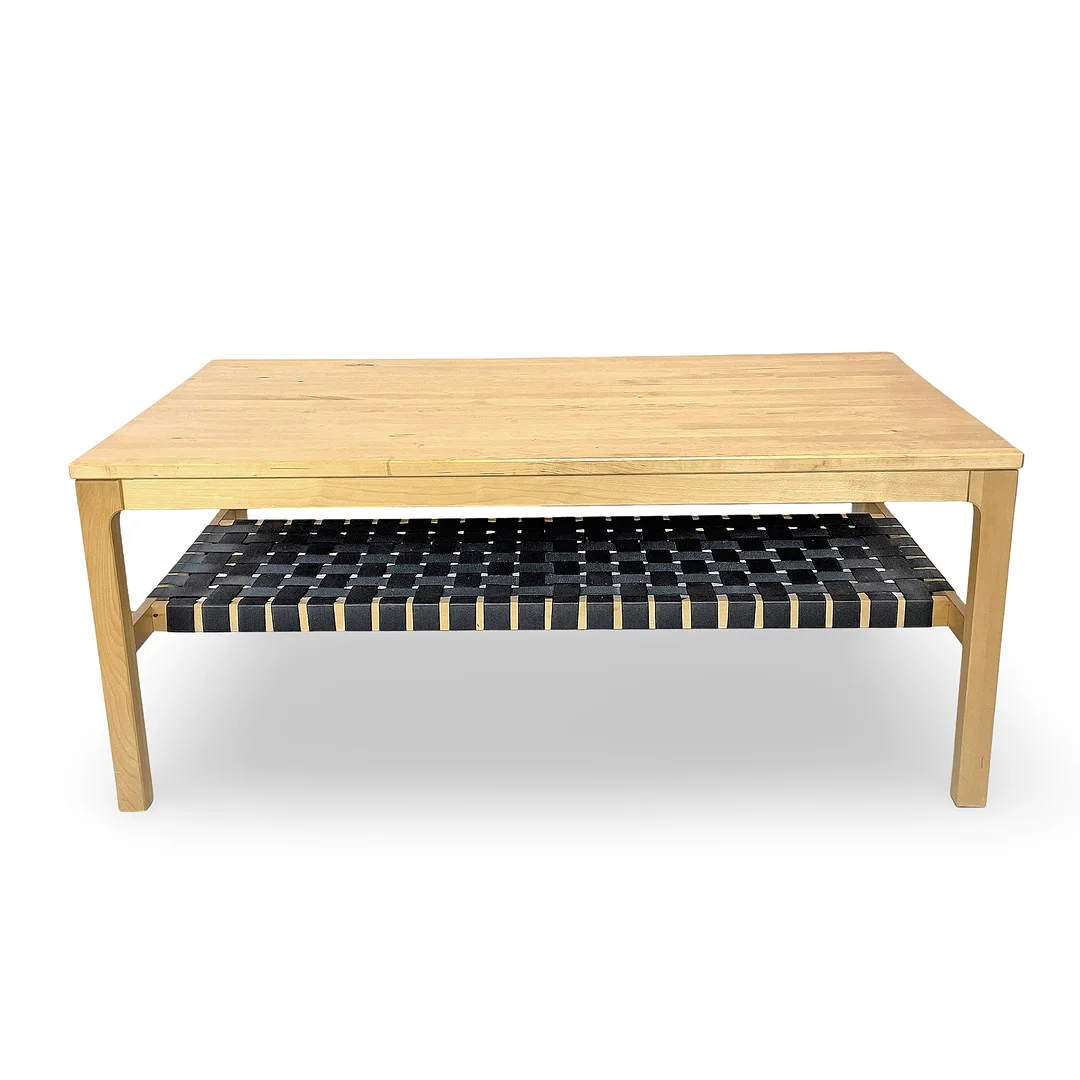 SOFFBORD, med flätad tidningshylla, 2000-tal. — Coffee Tables — Roslagens Auktionsverk