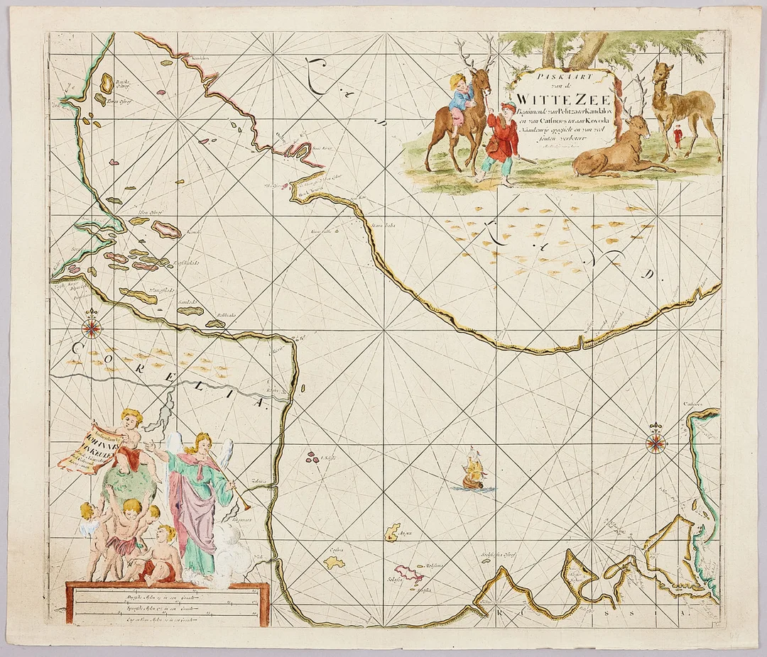SJÖKORT AV VAN KEULEN, VITA HAVET, ca 1785. — Maps — Stockholms Auktionsverk Magasin 5