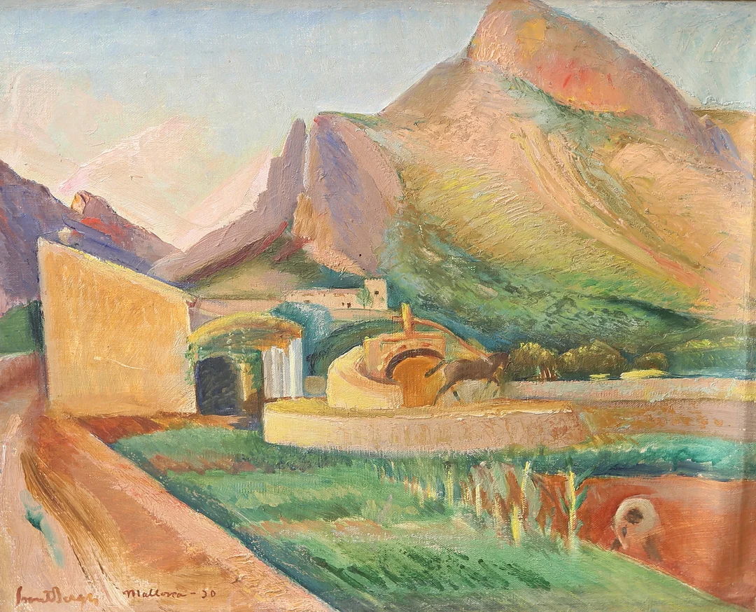 SVANTE BERGH. olja på duk, Mallorca, signerad och daterad 30. — Paintings — Gomér & Andersson Linköping