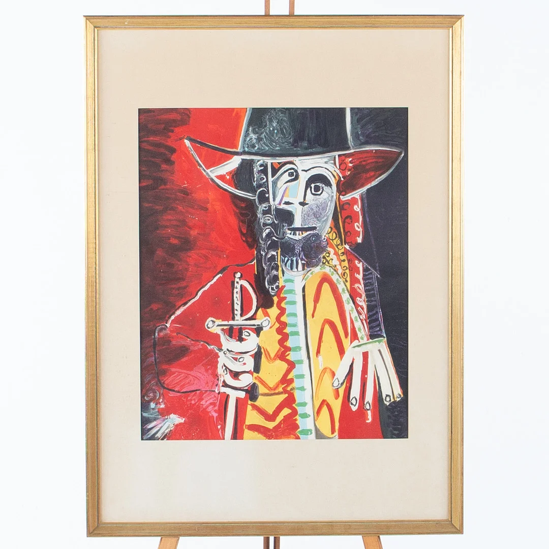 PABLO PICASSO. EFTER. Litografiskt tryck, "Homme a l'épée". — Engravings & Prints — Laholms Auktionskammare