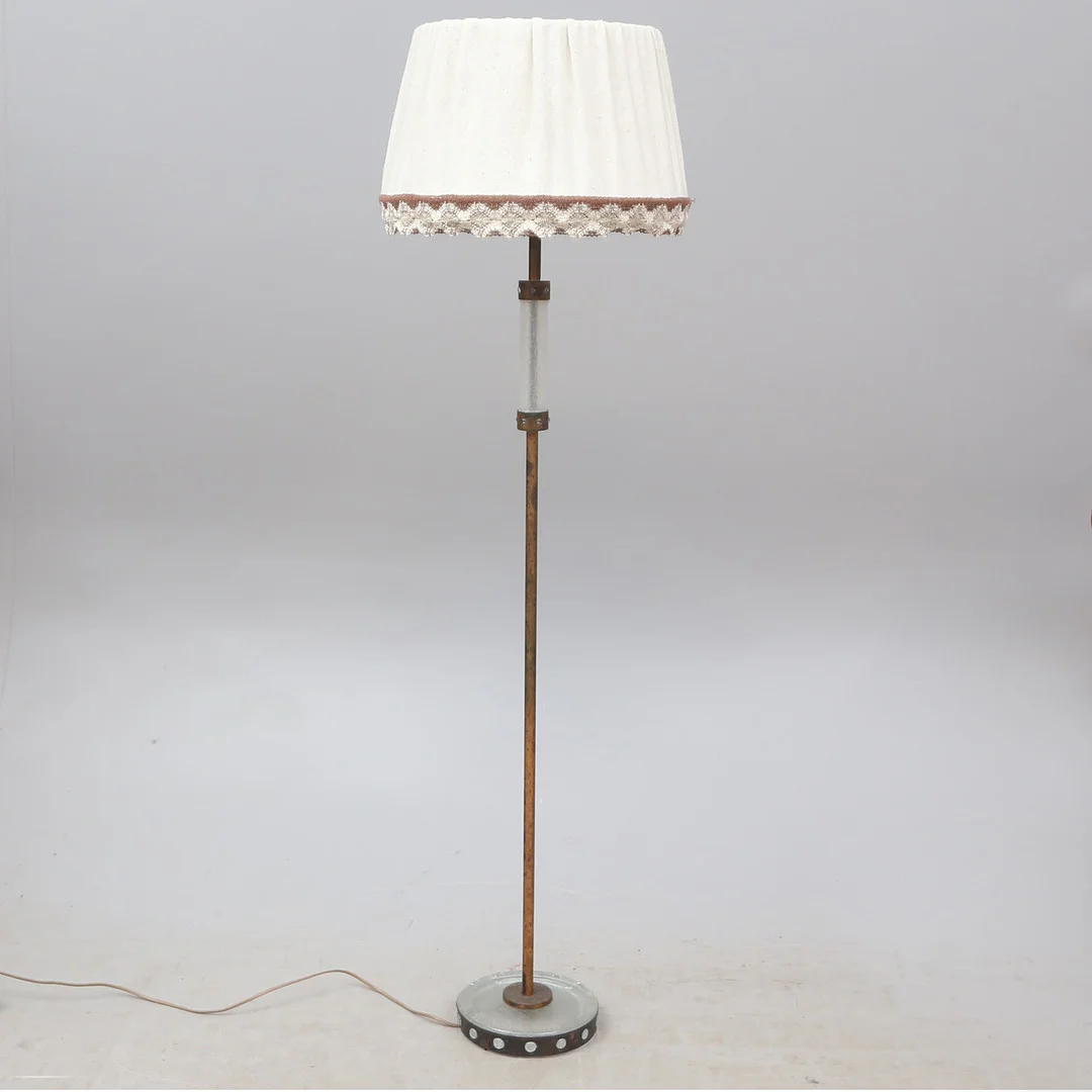 GOLVLAMPA, metall/glas. — Floor lights — Kalmar Auktionsverk