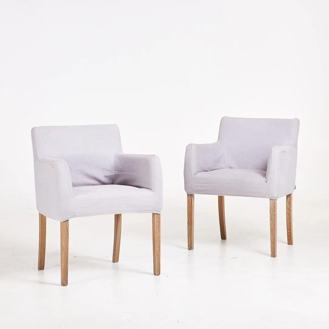 FÅTÖLJER. 1 par, Artwood, betsade ben, textilklädd, avtagbar klädsel. — Armchairs & Chairs — Stockholms Auktionsverk Sickla