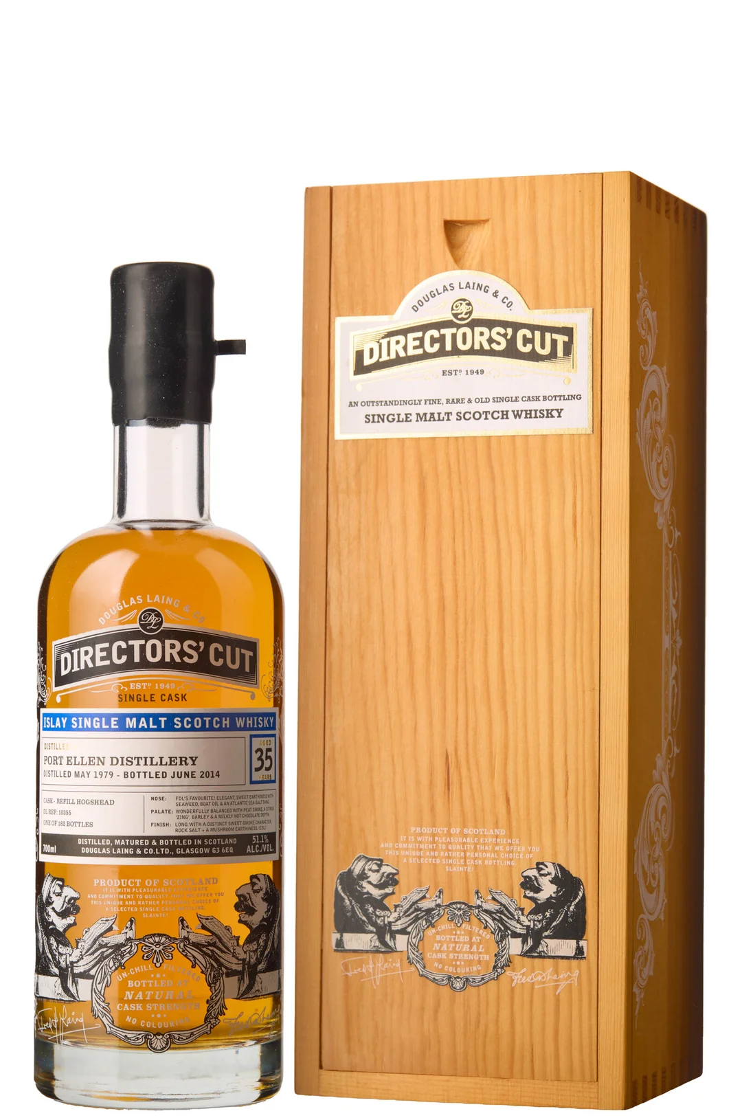 1 x Port Ellen Islay Single Malt Scotch Whisky Douglas Laing Director's Cut 1979 Aged 35 Years (OWC) — 1 x Port Ellen Islay Single Malt Scotch Whisky Douglas Laing Director's Cut 1979 Aged 35 Years (OWC) — Vin/Brennevin — Blomqvist