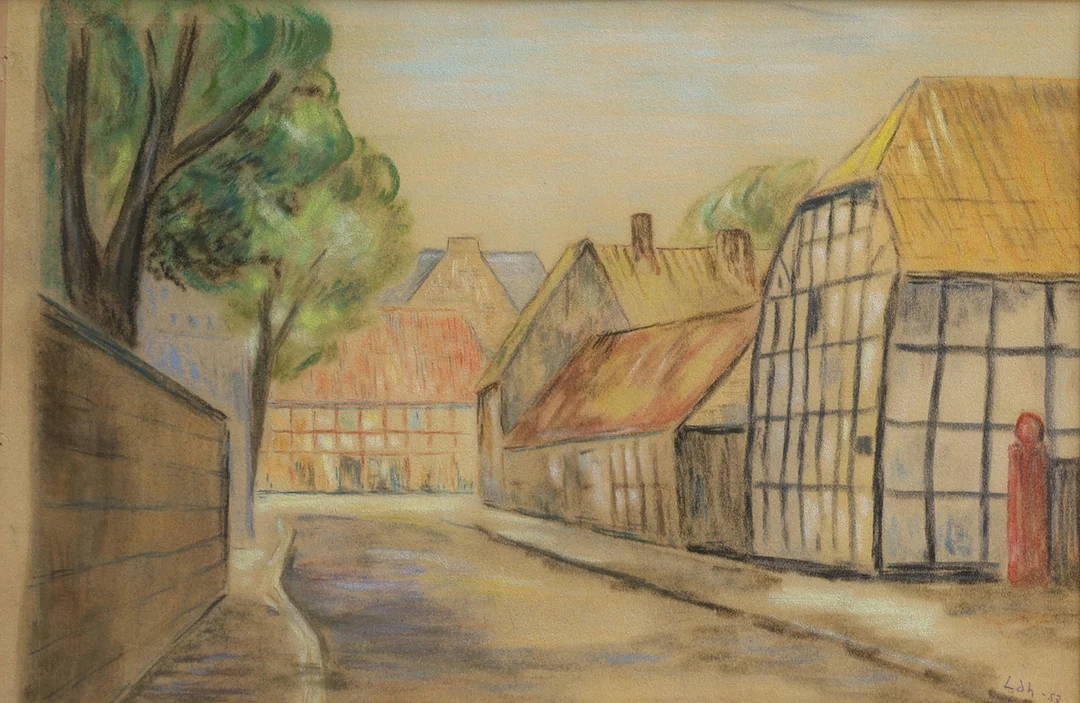 OIDENTIFIERAD KONSTNÄR. PARADISGATAN, LUND. — Drawings — Crafoord Auktioner Lund