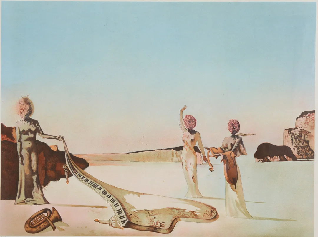 SALVADOR DALÍ. "Femmes aux têtes de fleurs", färglitografi, signerad samt numrerad 251/300. — Engravings & Prints — Formstad Auktioner