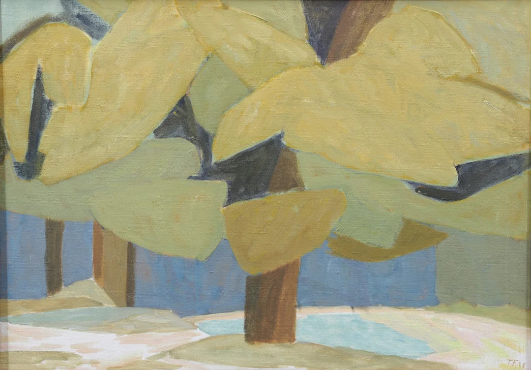 TURE FABIANSSON. Träd. Olja på duk, signerad och daterad 78. — Paintings — Växjö Auktionskammare