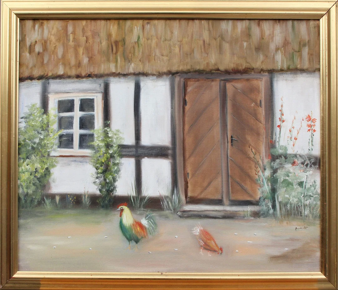 OIDENTIFIERAD KONSTNÄR. OLJA, på duk, signerad, 1995. — Paintings — Kalmar Auktionsverk