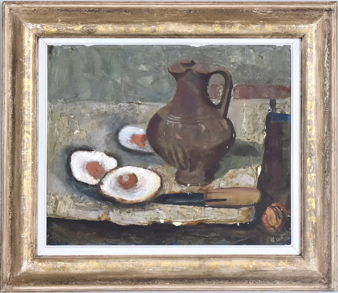 NISSE ZETTERBERG. Olja på pannå. — Paintings — Halmstads Auktionskammare