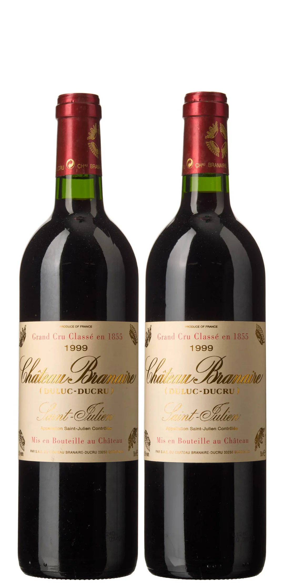 2 x Chateau Branaire (Duluc Ducru) 1999 — 2 x Chateau Branaire (Duluc Ducru) 1999 — Vin/Vin — Blomqvist