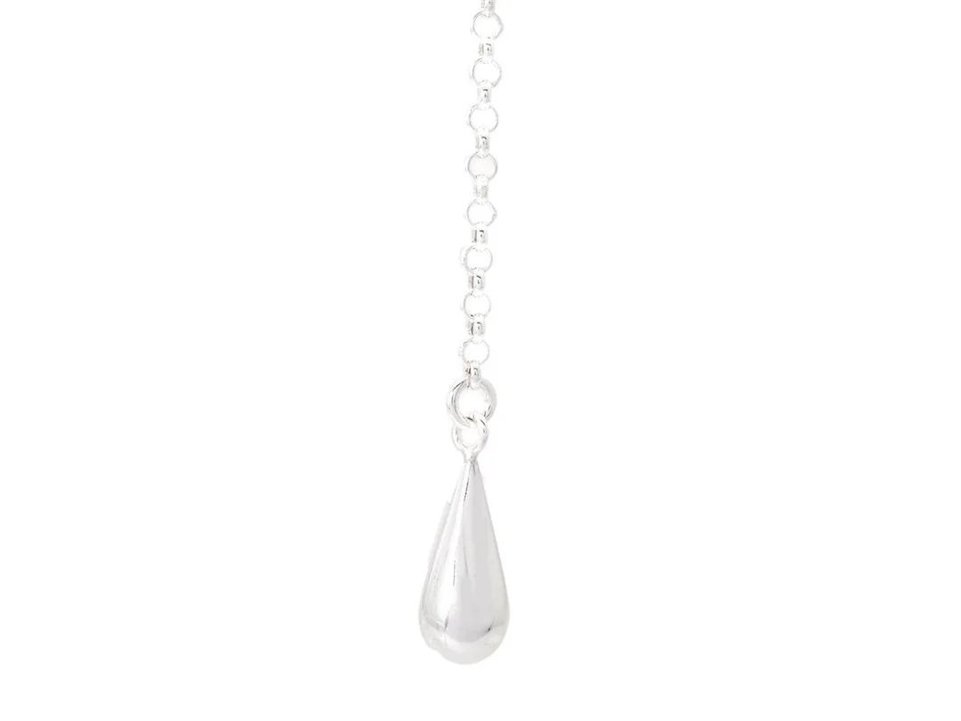 COLLIER, sterlingsilver, ärtlänk, droppe, längd 42 cm, höjd hänge 8,5 cm, vikt ca 5,9 g. — Smycken/Collier — Kaplans