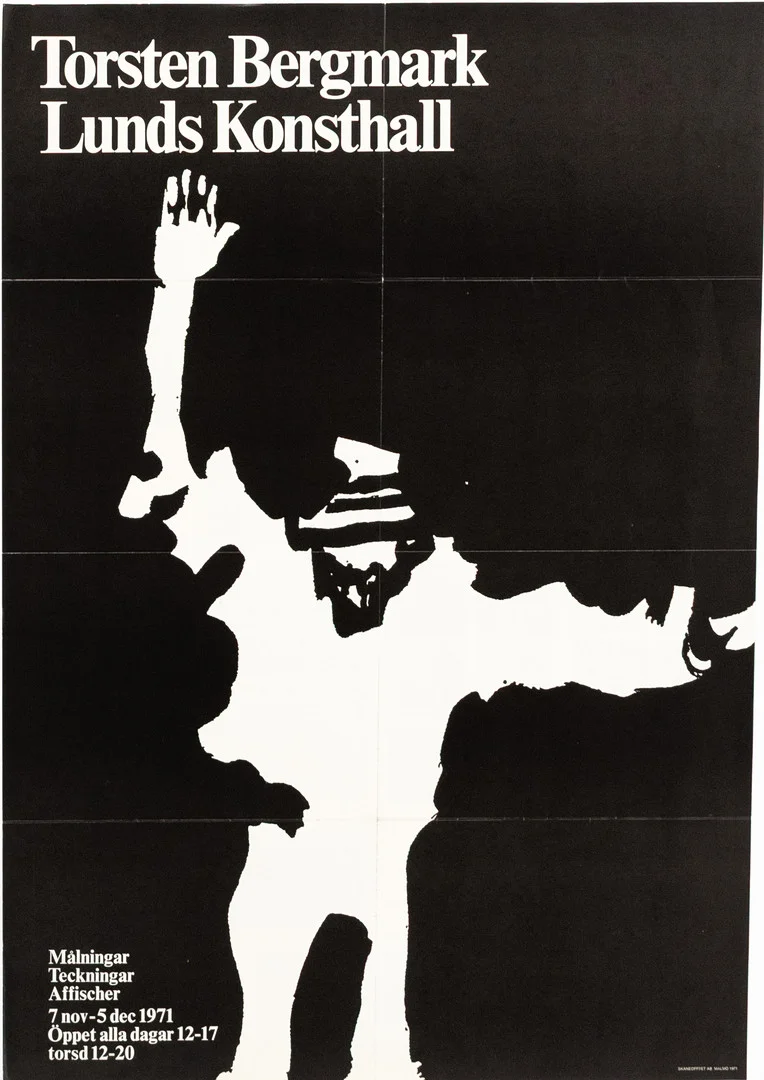 UTSTÄLLNINGSAFFISCHER. Torsten Bergmark, Lunds Konsthall, 1971. — Engravings & Prints — Karljohan Auktioner