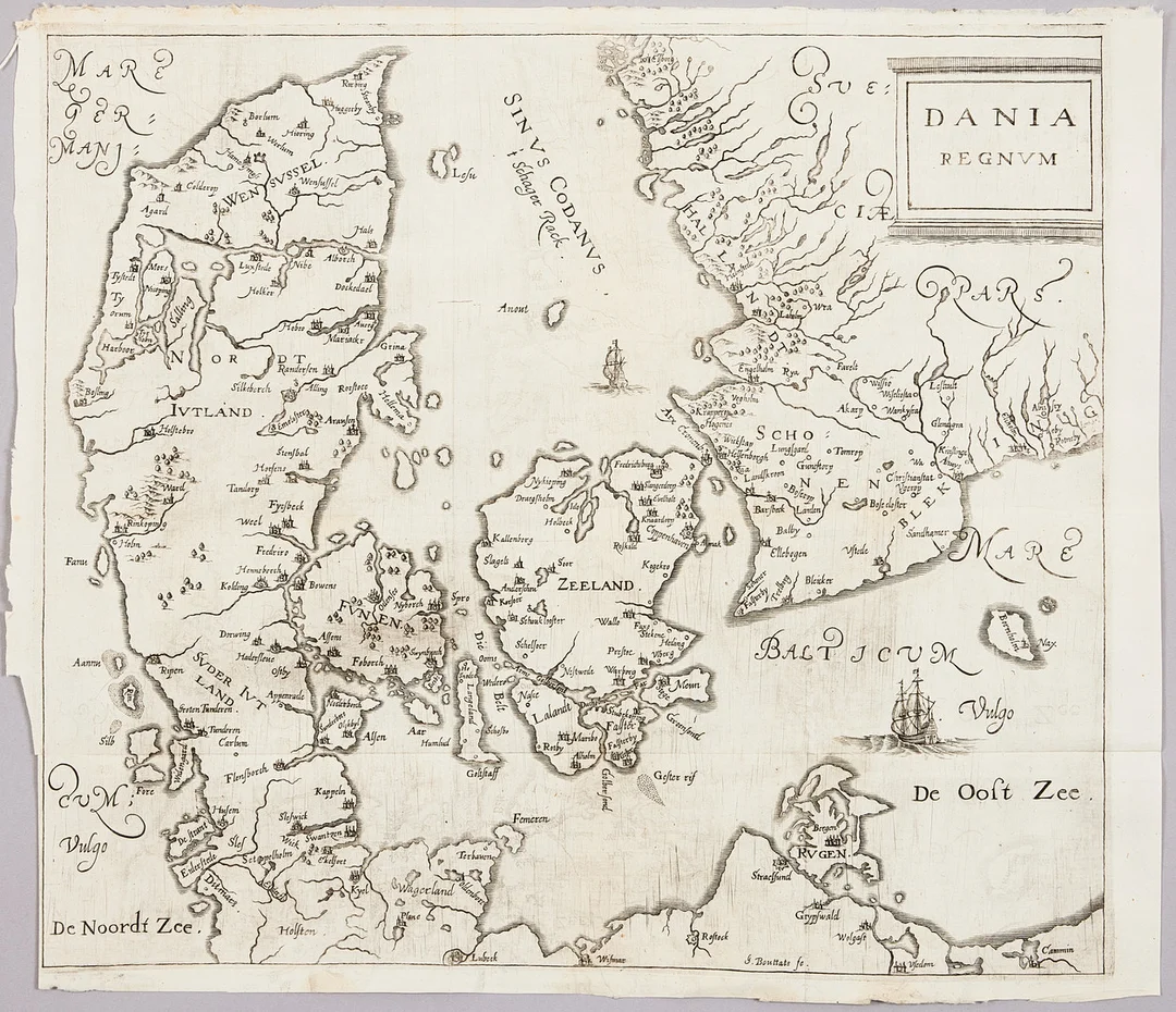 PRIORATO'S KARTA ÖVER DANMARK, GÖTALAND, CA 1670. — Maps — Stockholms Auktionsverk Magasin 5