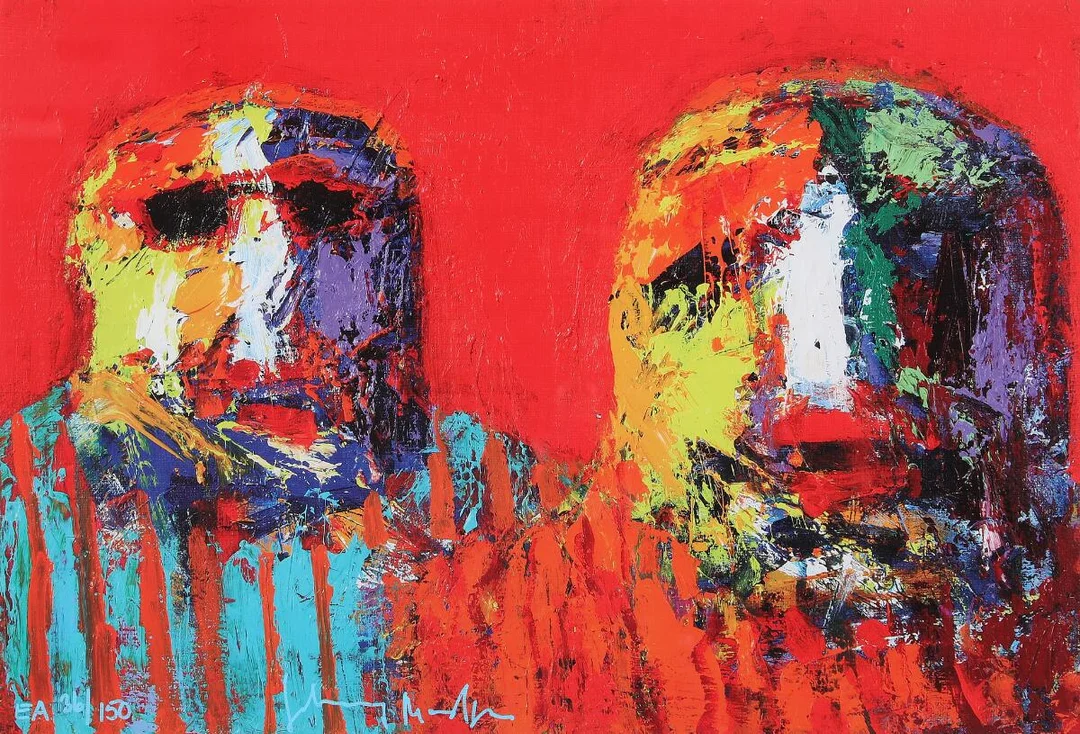 Johnny Madsen: Untitled. Signed Johnny Madsen, EA 36/150. Offset in colours. Sheet size 32×47 cm. — Modern Prints/Modern art — Bruun Rasmussen