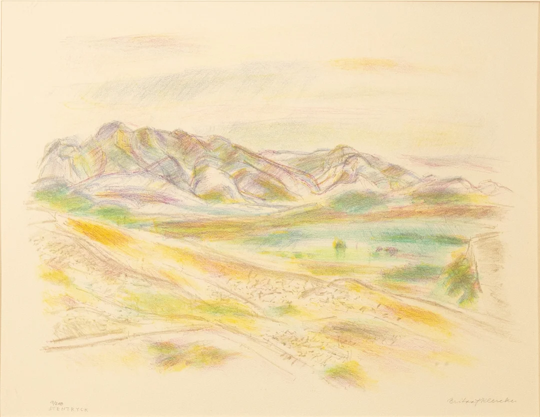 BRITA AF KLERCKER. Stentryck, numrerad 10/200, signerad. — Engravings & Prints — Karljohan Auktioner