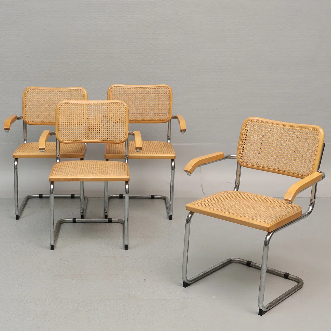 KARMSTOLAR, 4 st, Bauhausmodell, Italien, 1900-talets senare del. — Armchairs & Chairs — Ekenbergs Auktioner