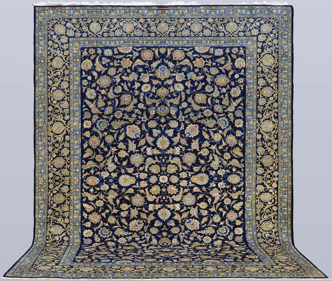 ORIENTMATTA. Blå Keshan signerad, 410 x 320 cm. — Carpets — Gomér & Andersson Nyköping